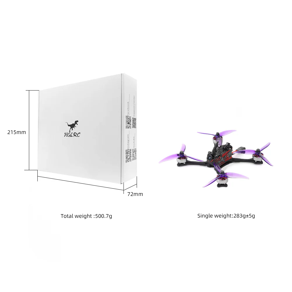 HGLRC Wind5 Lite V2 Racing Drone Elrs2.4G version