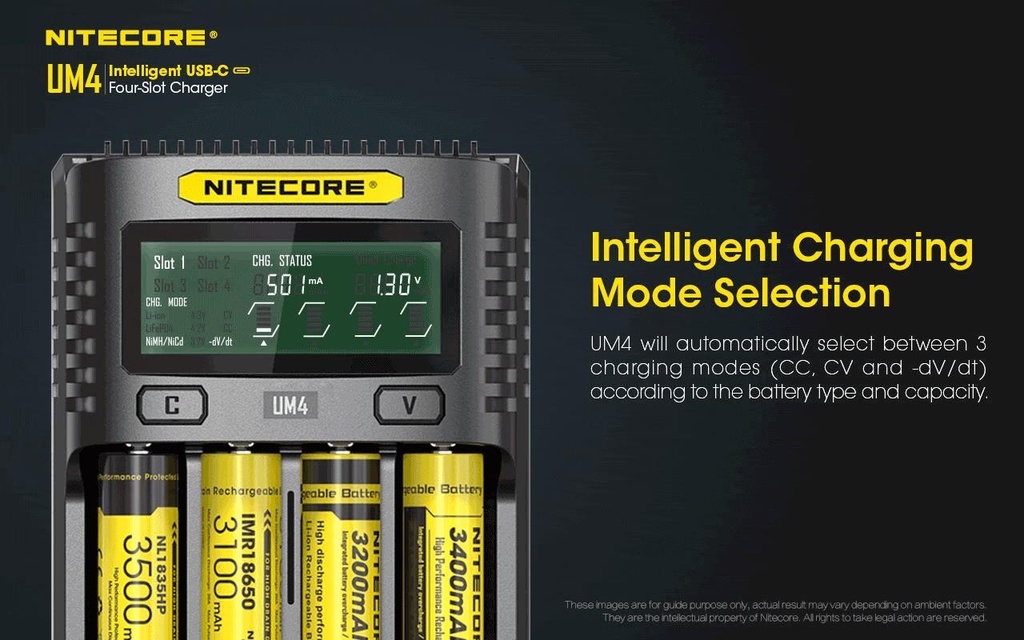 BATTERY CHARGER 4-SLOT/UM4 NITECORE