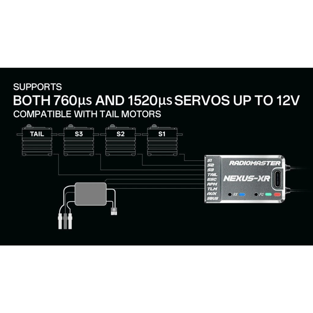 FC RadioMaster Nexus-XR Helicopter with receiver Gold