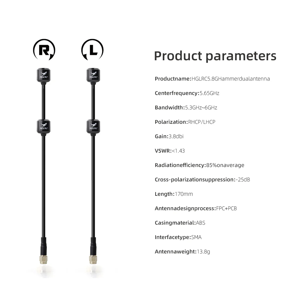 HGLRC 5.8G Hammer Dual Antenna