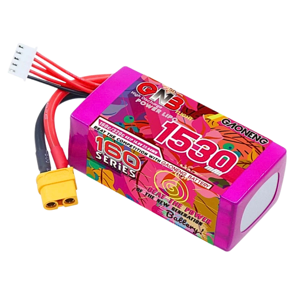 Battery GNB GAONENG 1530mah 4S1P 14.8V 160C XH-JST 5P XT60