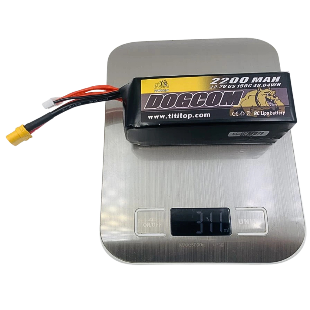 Battery DOGCOM 2200mAh 6S 22.2V 150C LiPo XT60