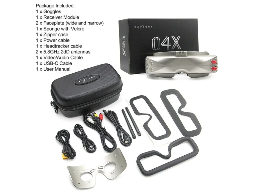 Prillid SKYZONE SKY04X PRO mattvalge