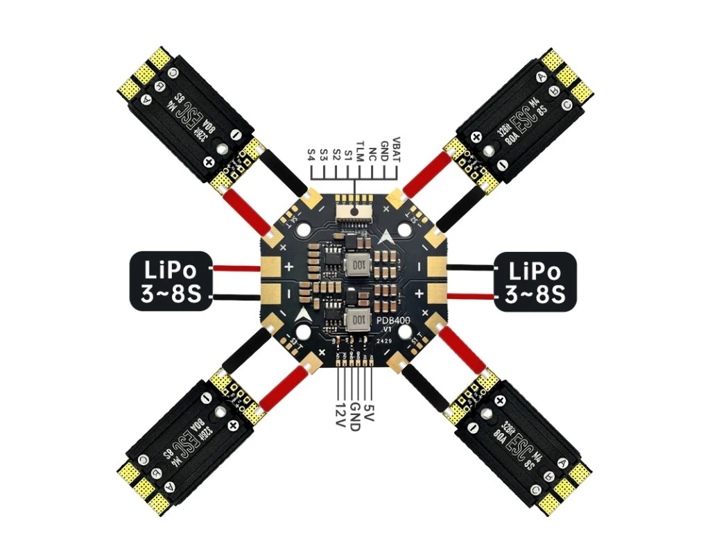 Power distribution board PILOTIX PDB400 8S 400A