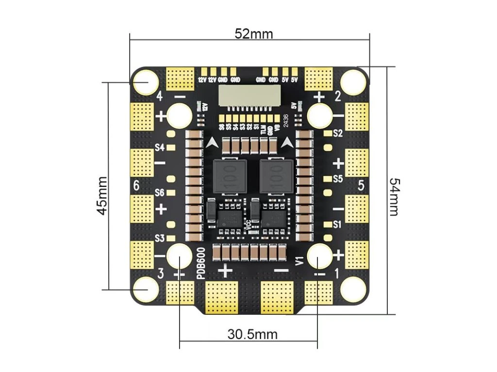 Power distribution board PILOTIX PDB600 8S 600A