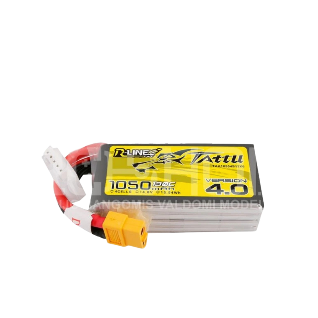 Battery Tattu R-Line 4.0 LiPo 4S 14.8V 1050mAh 130C XT60