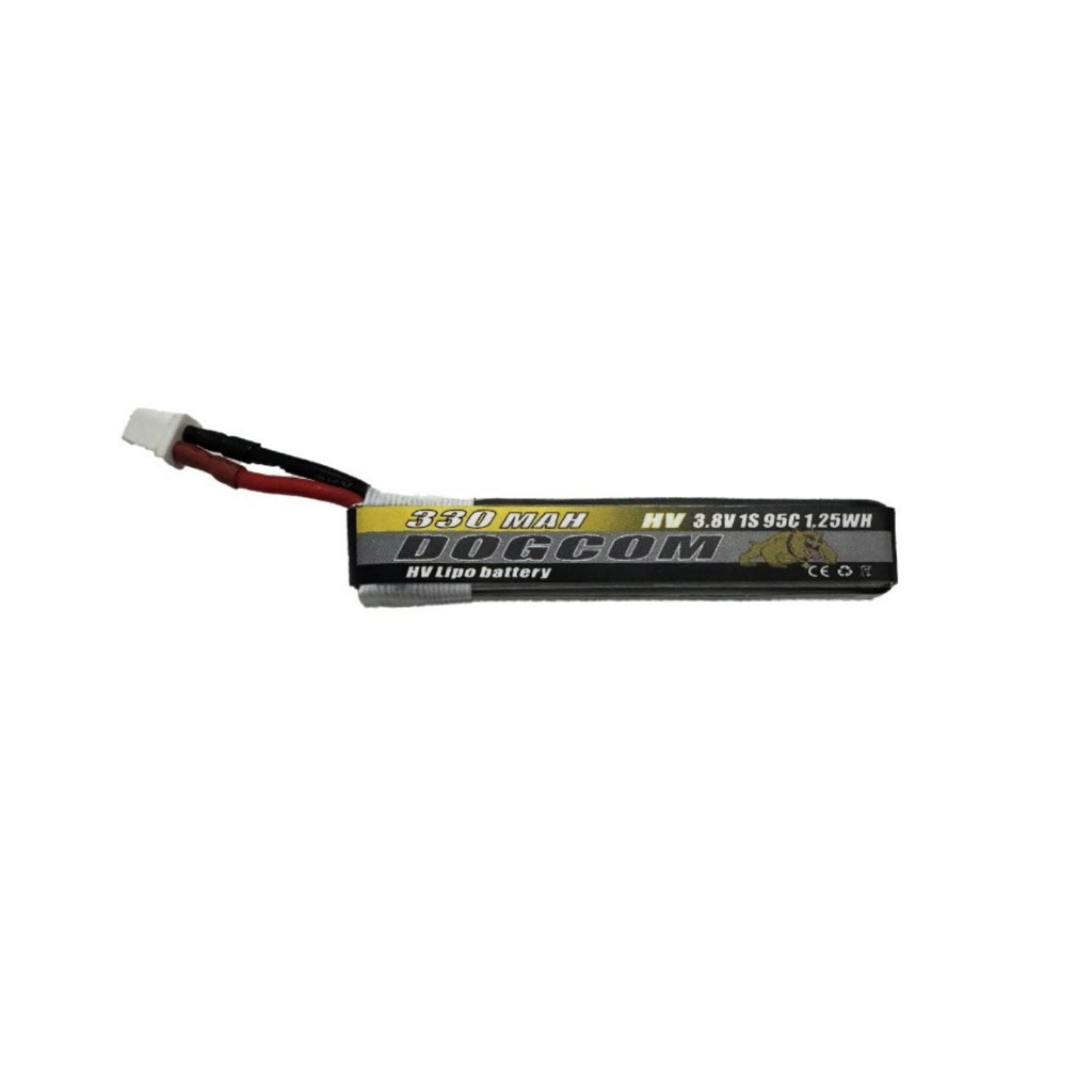 [DC330/95C-1SHV] Battery DOGCOM 330mah 1S 3.8V HV 95C BT2.0 with wires