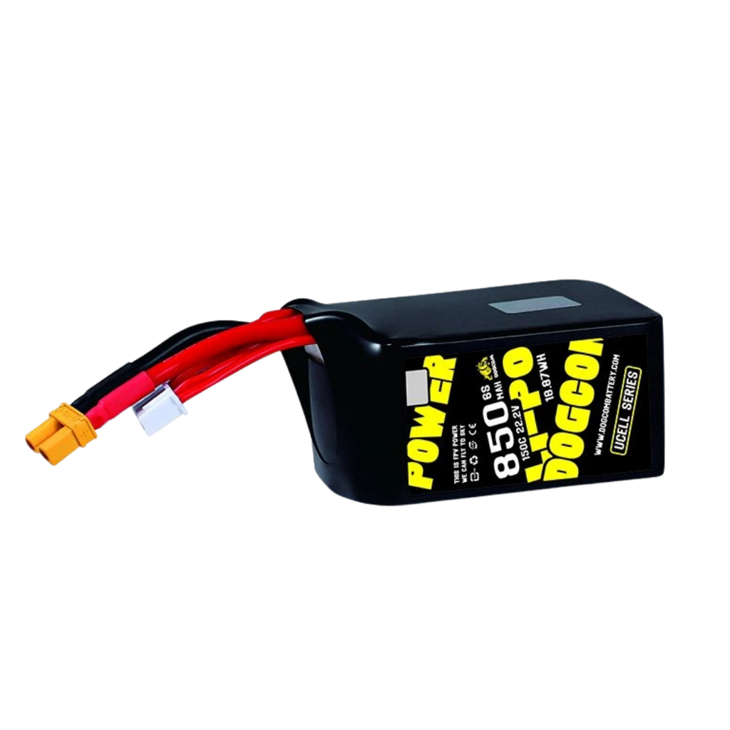 [DC850/150C-6S] Battery DOGCOM 850mAh 6S 22.2V 150C LiPo XT60 UCELL Series
