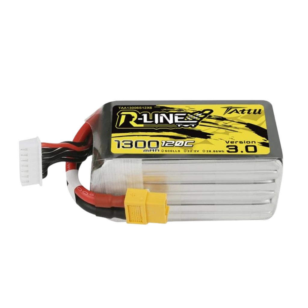 [TAA13006S12X6] Battery Tattu R-Line 3.0 LiPo 6S 22.2V 1300mAh 120C XT60