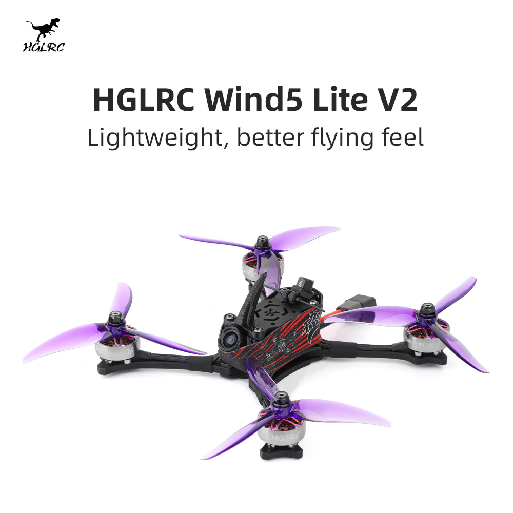 HGLRC Wind5 Lite V2 Racing Drone Elrs2.4G DIY version
