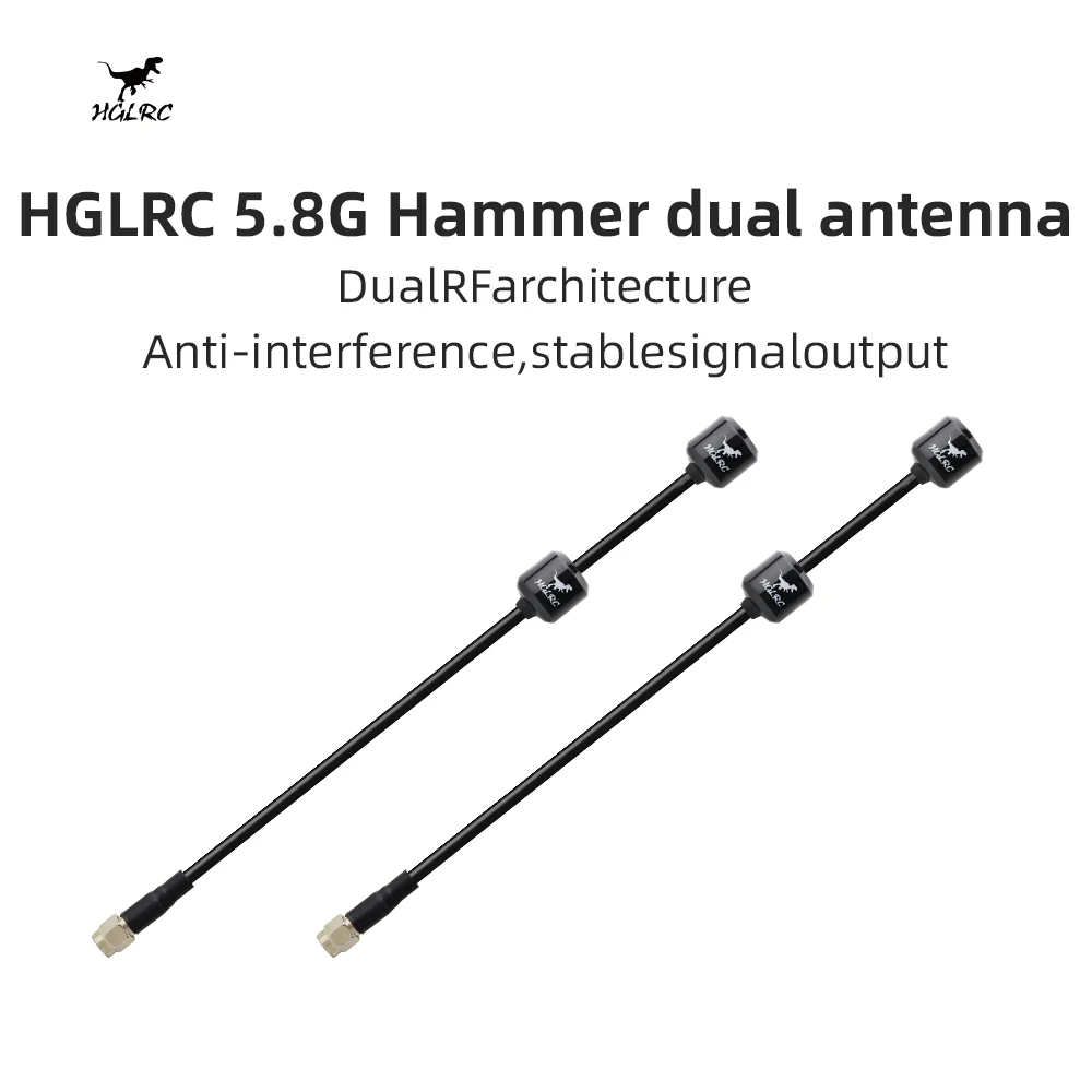 [F42-00687] HGLRC 5.8G Hammer kahekordne antenn (SMA-RHCP)
