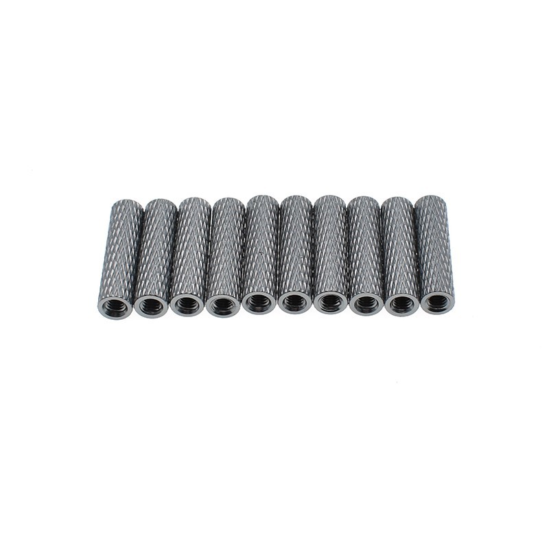 30 mm × M3 tekstuuriga raamieraldajad (10 tk) – tumehall