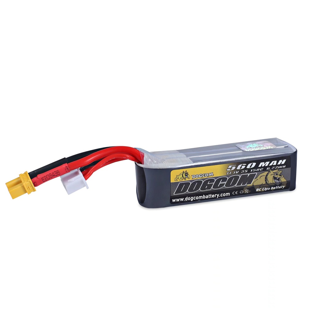 [DC560/150C-3S_11.1V] DOGCOM 560mAh 150C 3S 11.1V FPV LiPo Battery