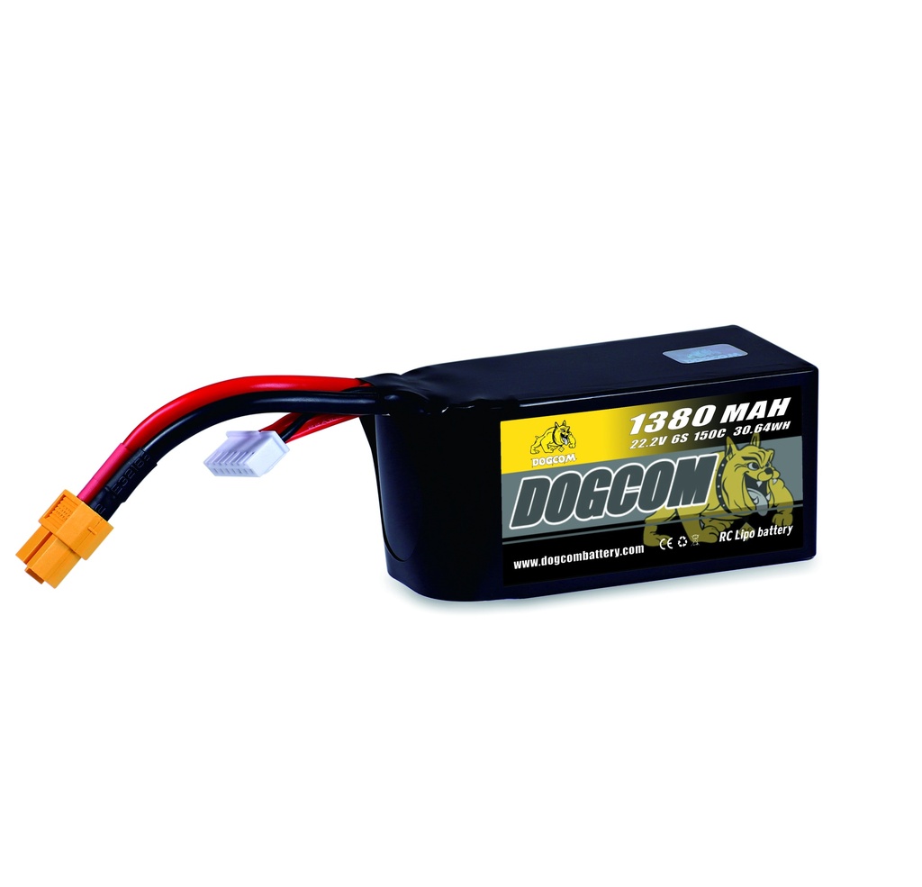 [DC1380/150C-6S_22.2V] Aku DOGCOM 1380mAh 6S 22.2V 150C
