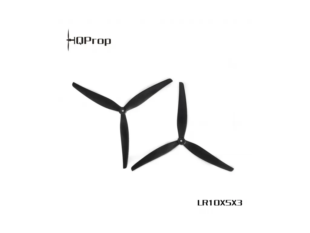 [LR10X5X3B-GRN] Propellerid HQProp LR10X5X3 (1CCW+1CW) Black-Glass Fiber Reinforced Nylon
