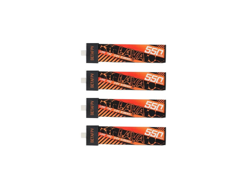 Battery BETAFPV LAVA LiHv 1S 3.8V 550mAh 75C (4PCS)