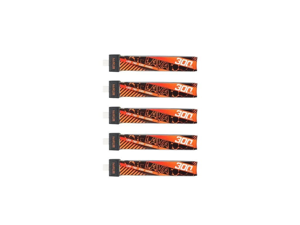 Aku BETAFPV LAVA LiHv 1S 3.8V 300mAh 75C (5PCS)